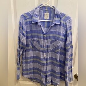 American Eagle Vintage Boyfriend long sleeve button down shirt. Size XL